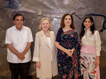 Ambani Family Hosts Hillary Clinton in Mumbai