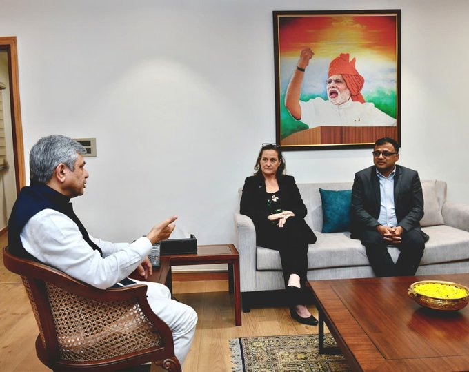Ashwini Vaishnaw Meets Merck Executive on Semiconductors