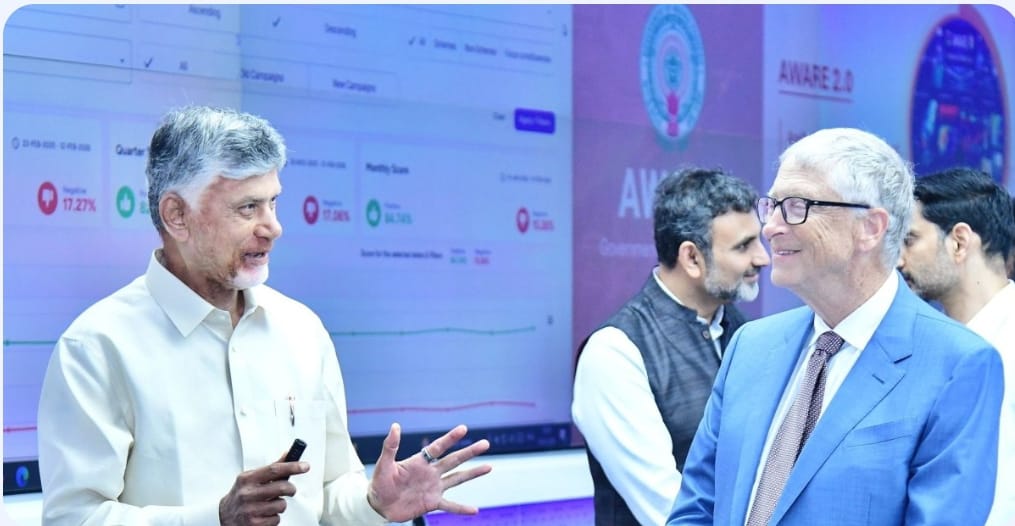 Bill Gates Reviews Tech, Health Projects in AP