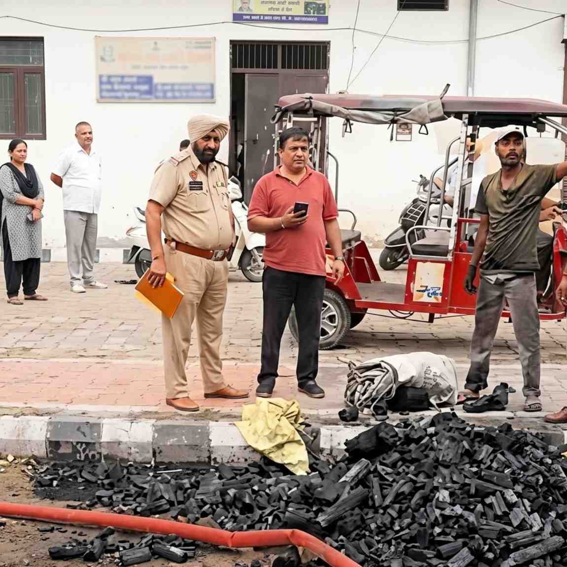 Amritsar Coal Truck Fire Controlled Near Bheri Gate