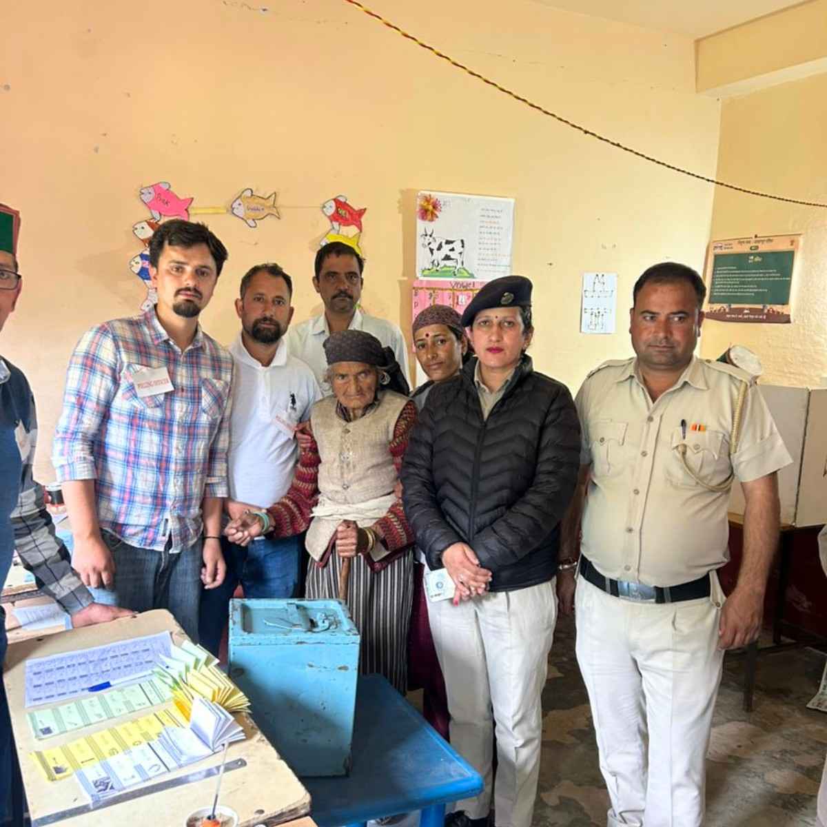 108-Year-Old Woman Casts Vote in Rohru Poll Booth