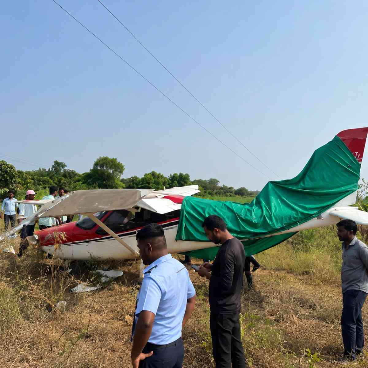 Baramati Training Aircraft Crash Near GojuBavi Village