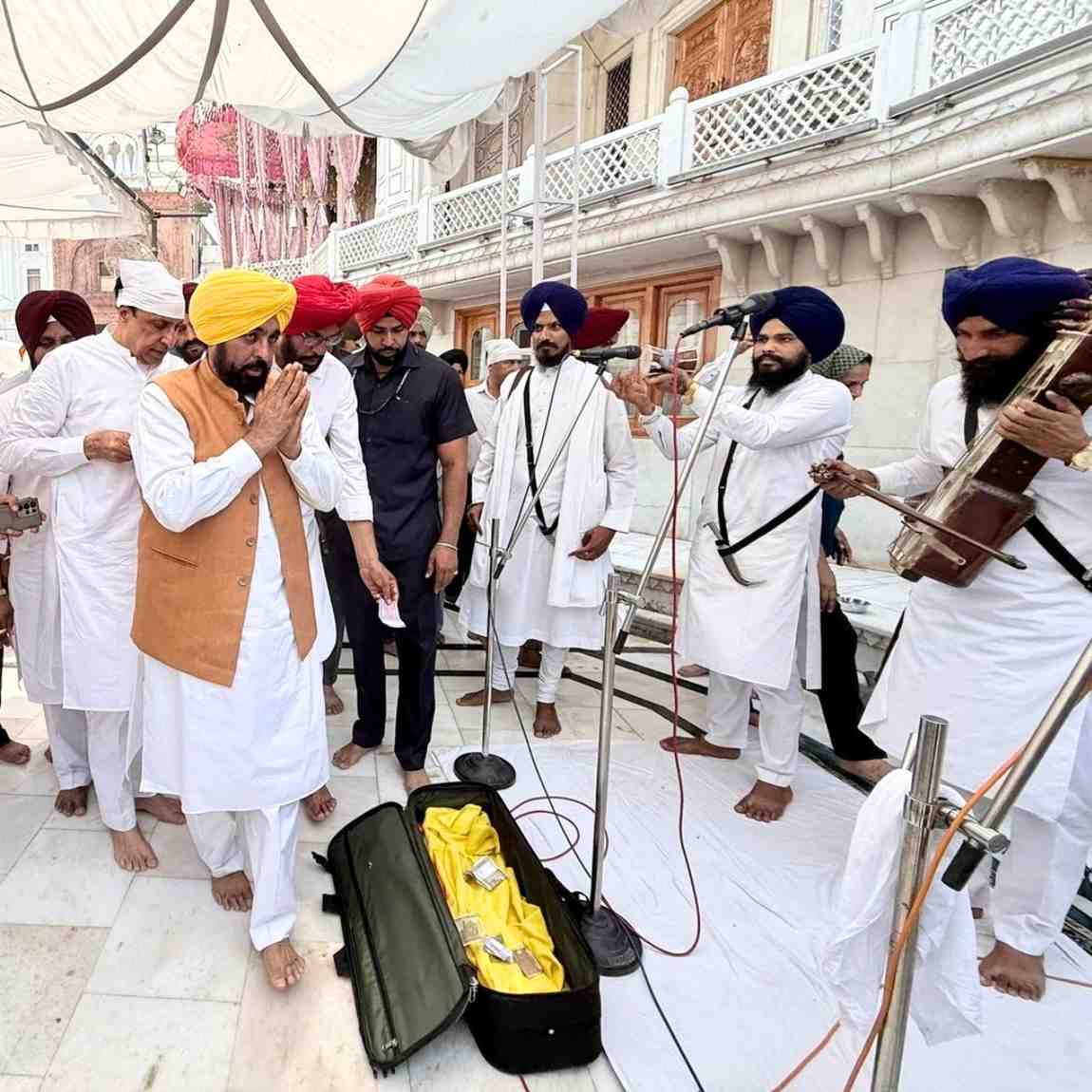 Bhagwant Mann Shukrana Yatra at Golden Temple