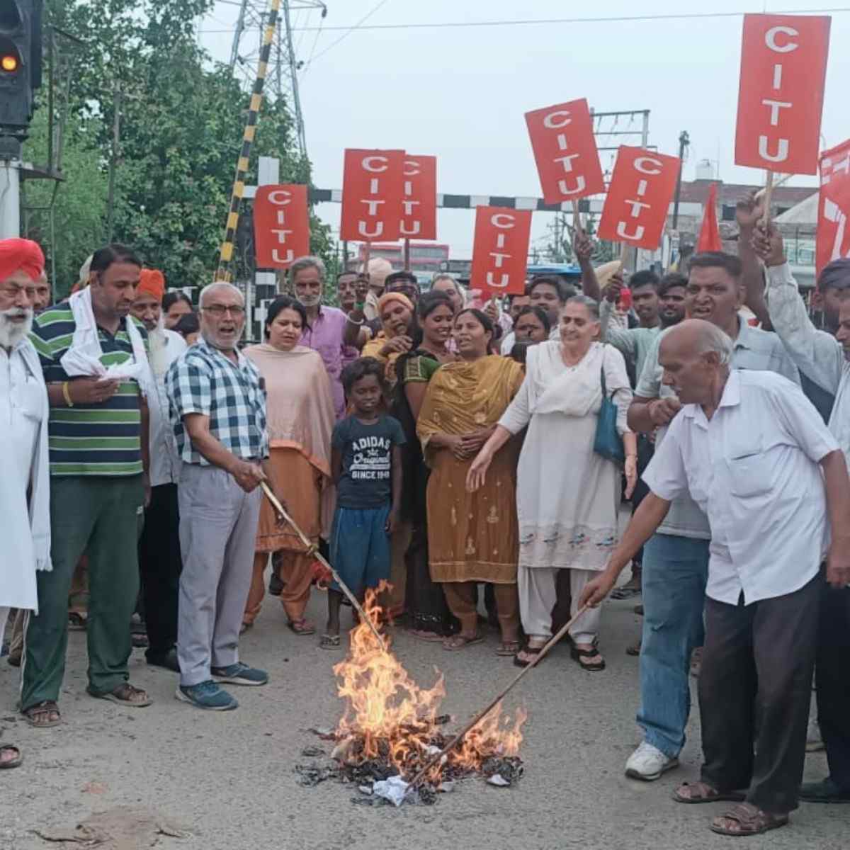 CITU Protest Amritsar Labour Policy Row in Punjab