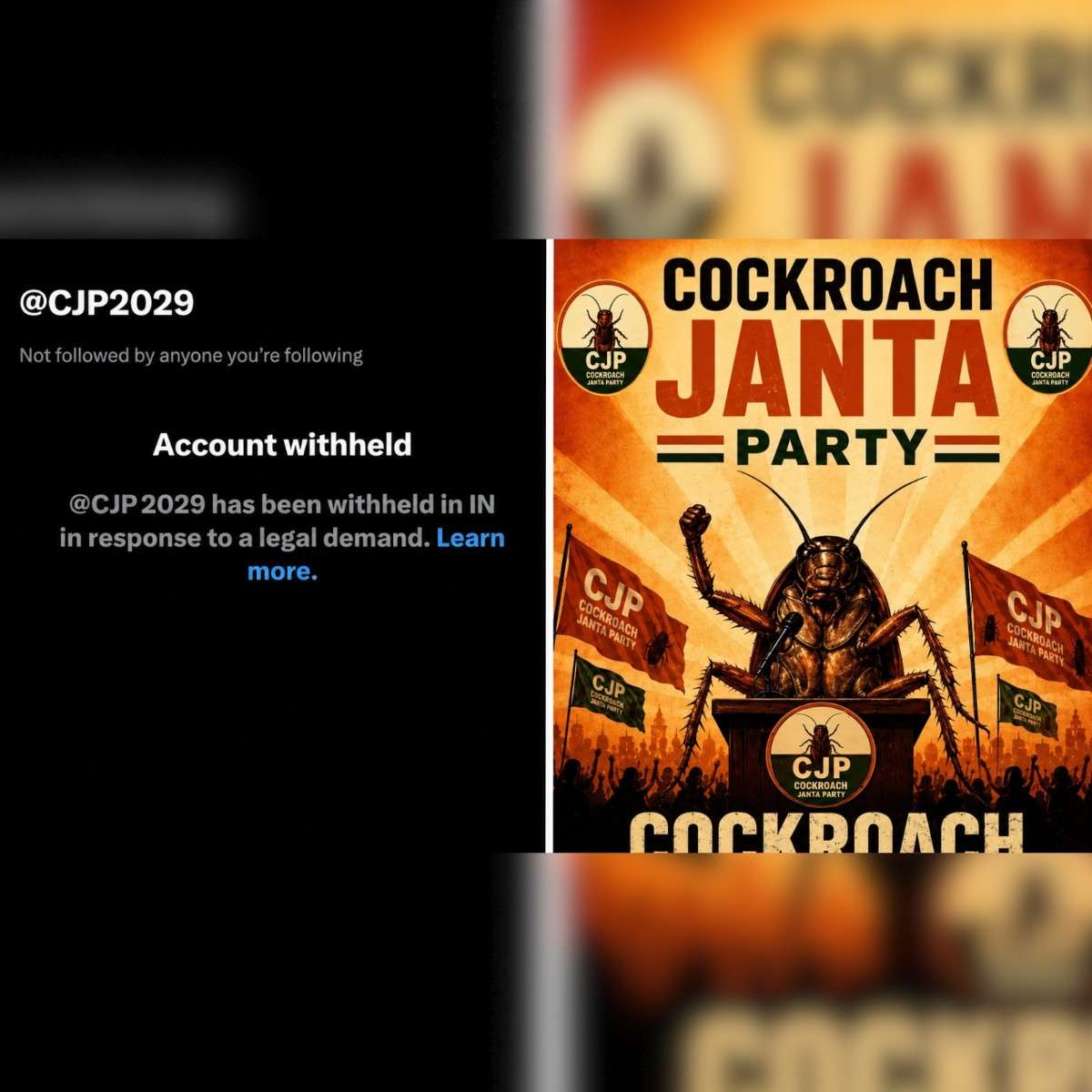 Cockroach Janata Party Goes Viral on Social Media
