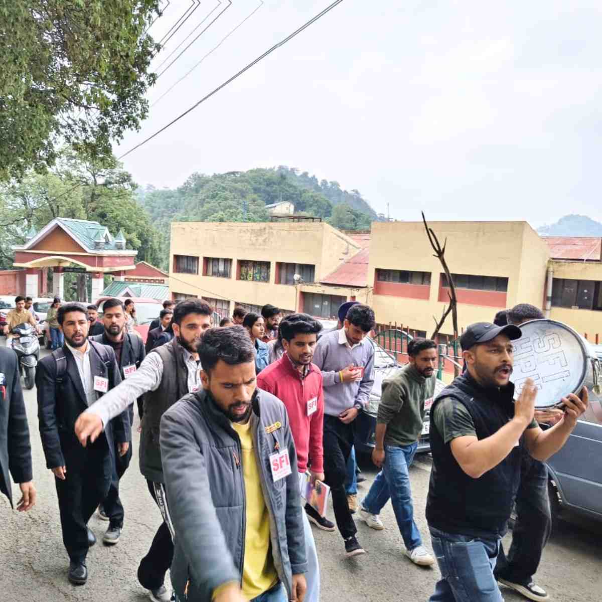 HPU Fee Hike Protest SFI Opposes University Fee Hike