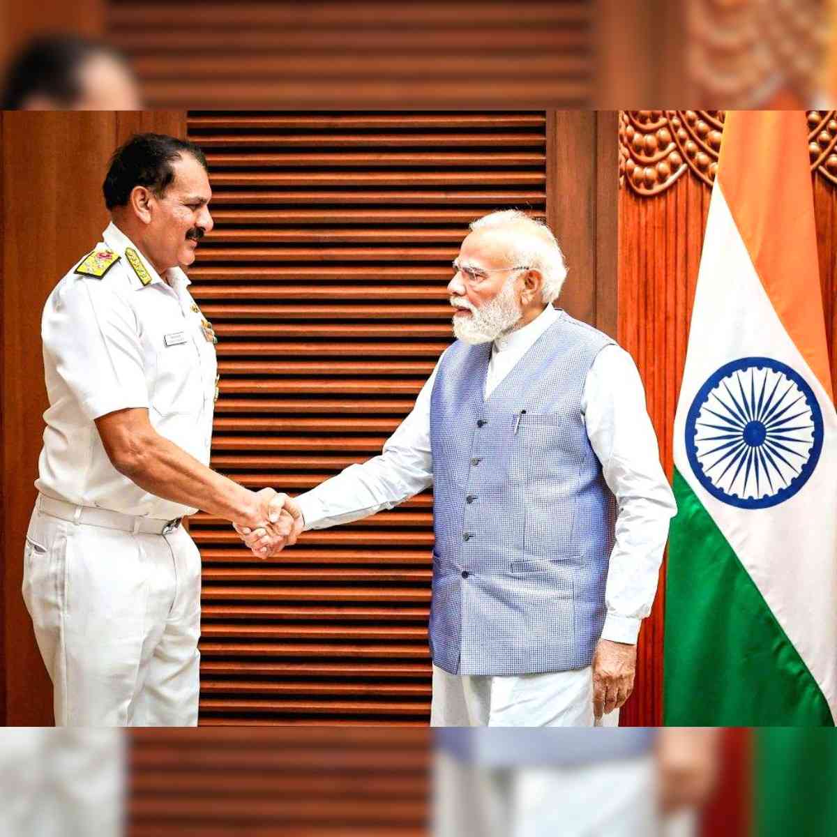 Indian Navy Chief Meeting PM Modi on Maritime Security
