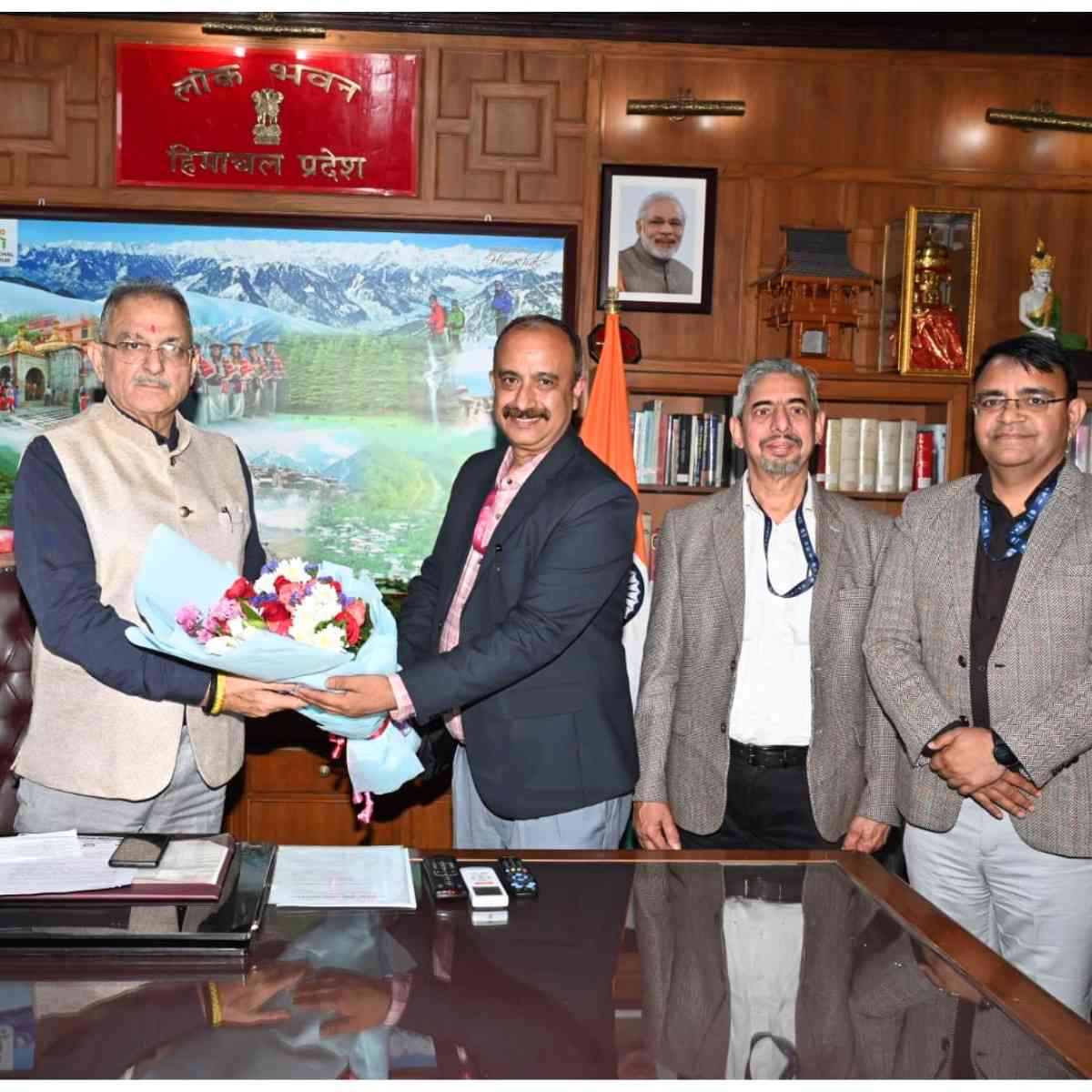 NABARD Officials Meet Governor Kavindra in Shimla