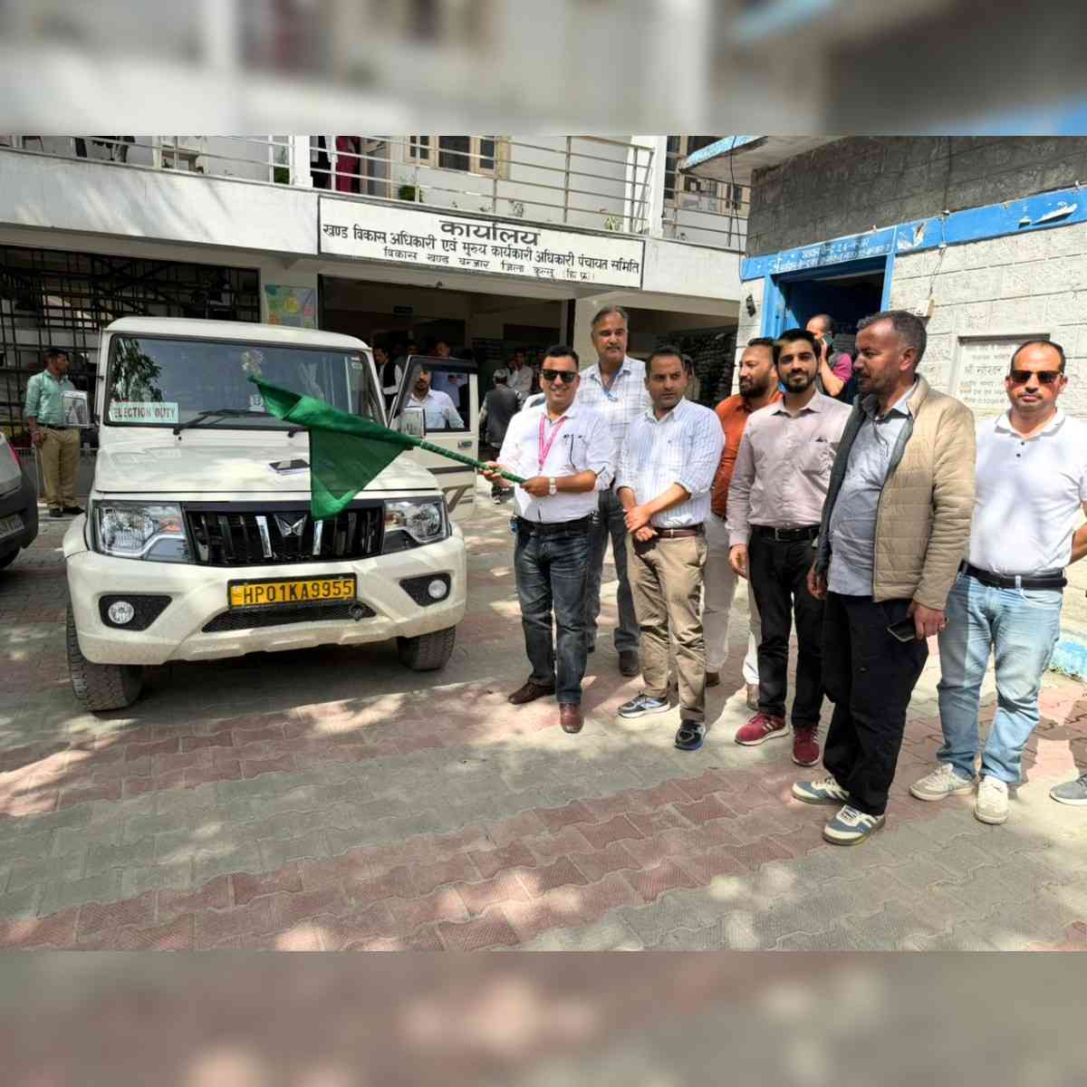 Polling Team Leaves for Remote Shakti Ward for Smooth Voting