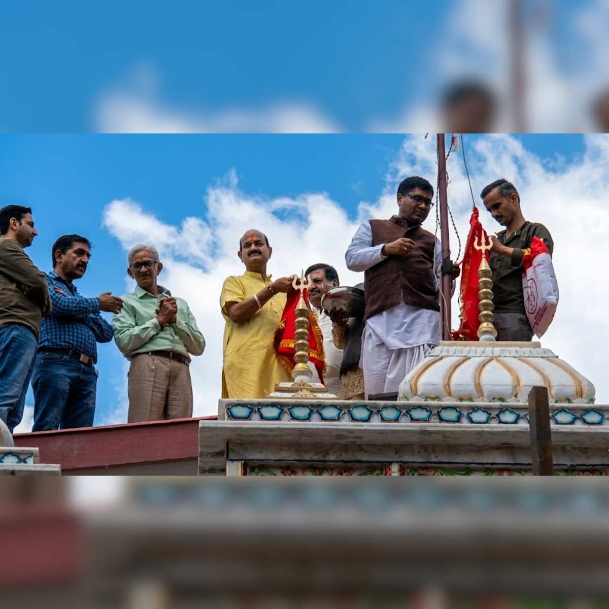 Radha Krishna Temple Hosts Flag Hoisting Ceremony