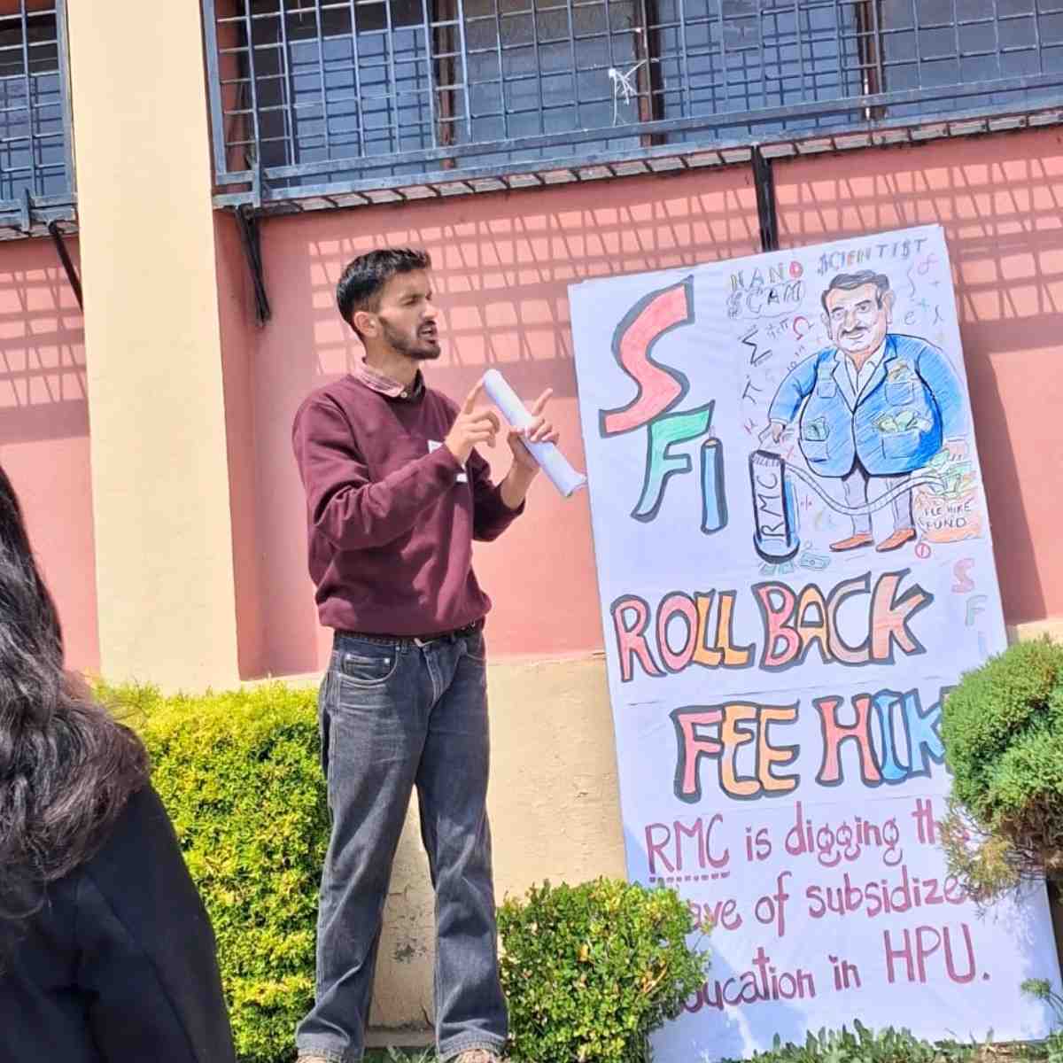 SFI’s Fierce Protest Shakes Shimla Campus at HPU Shimla