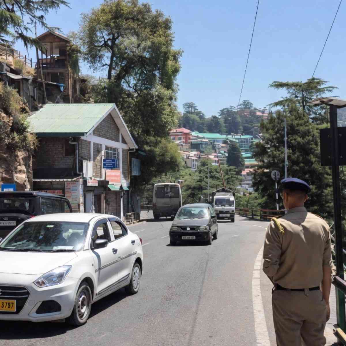 Traffic Rush During Tourism Season Peaks in Shimla
