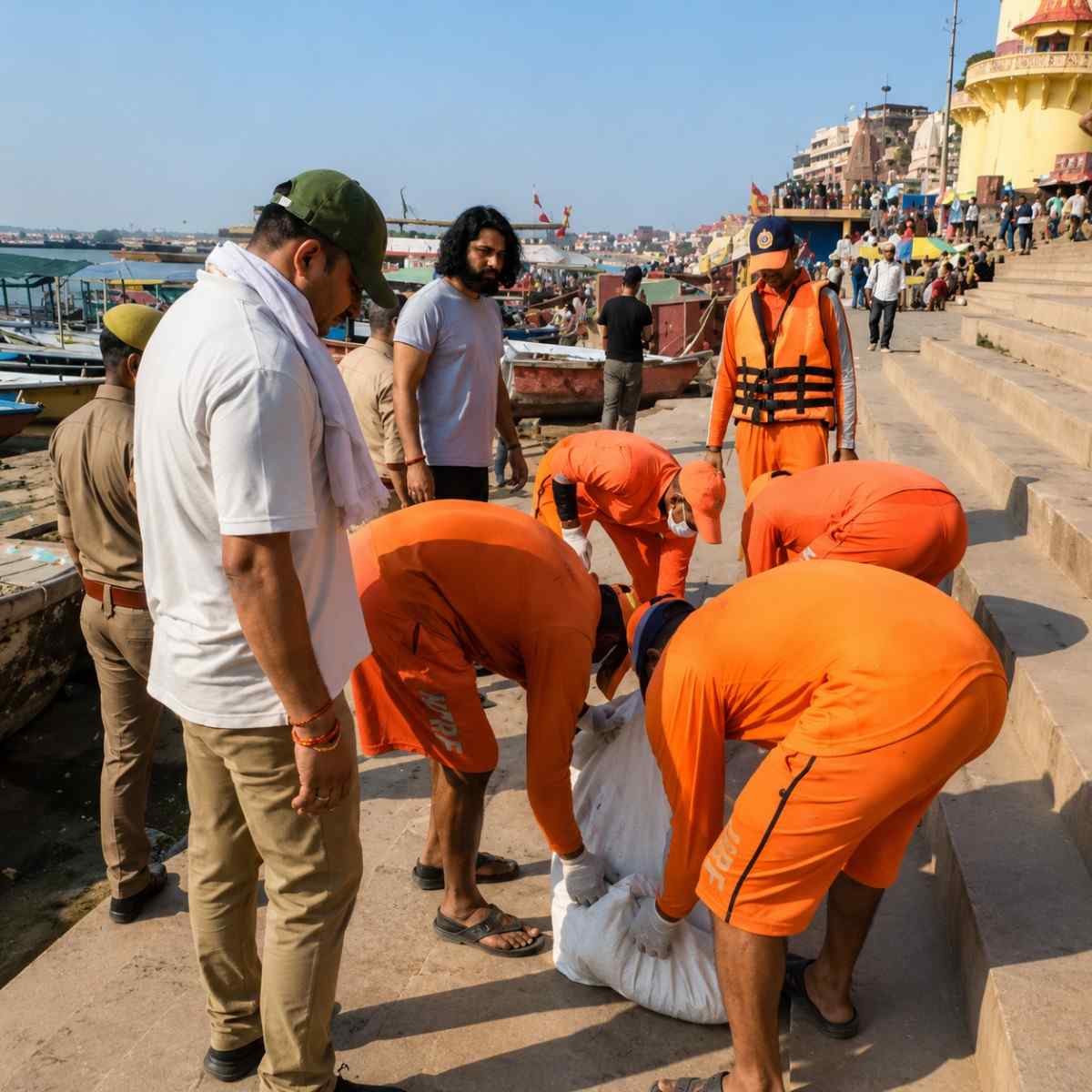 Varanasi Ganga Ghat Selfie Accident BJP Worker Dies