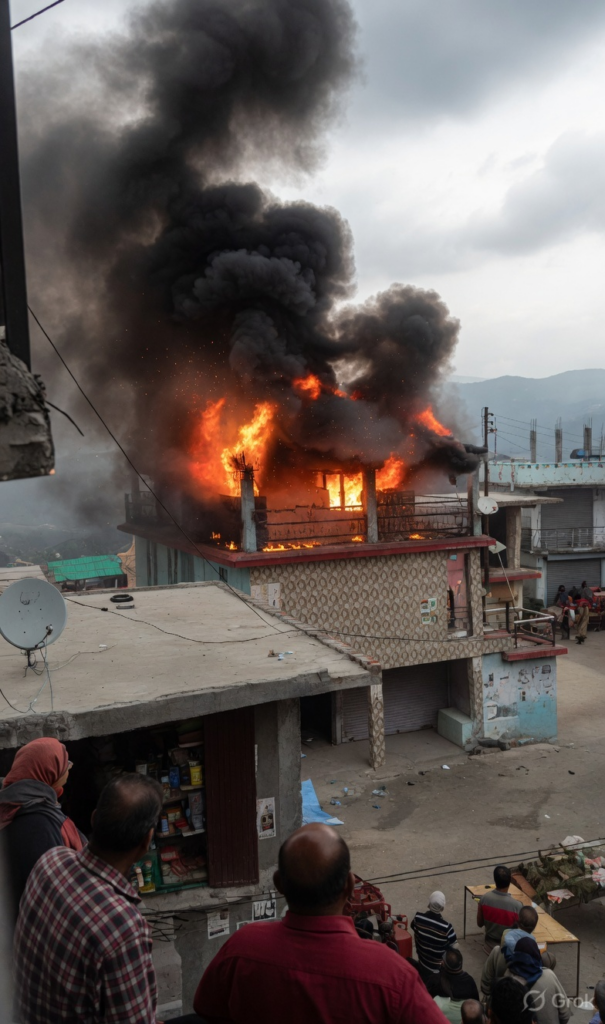 Massive Fire Creates Chaos in Shimla After Cylinder Blast