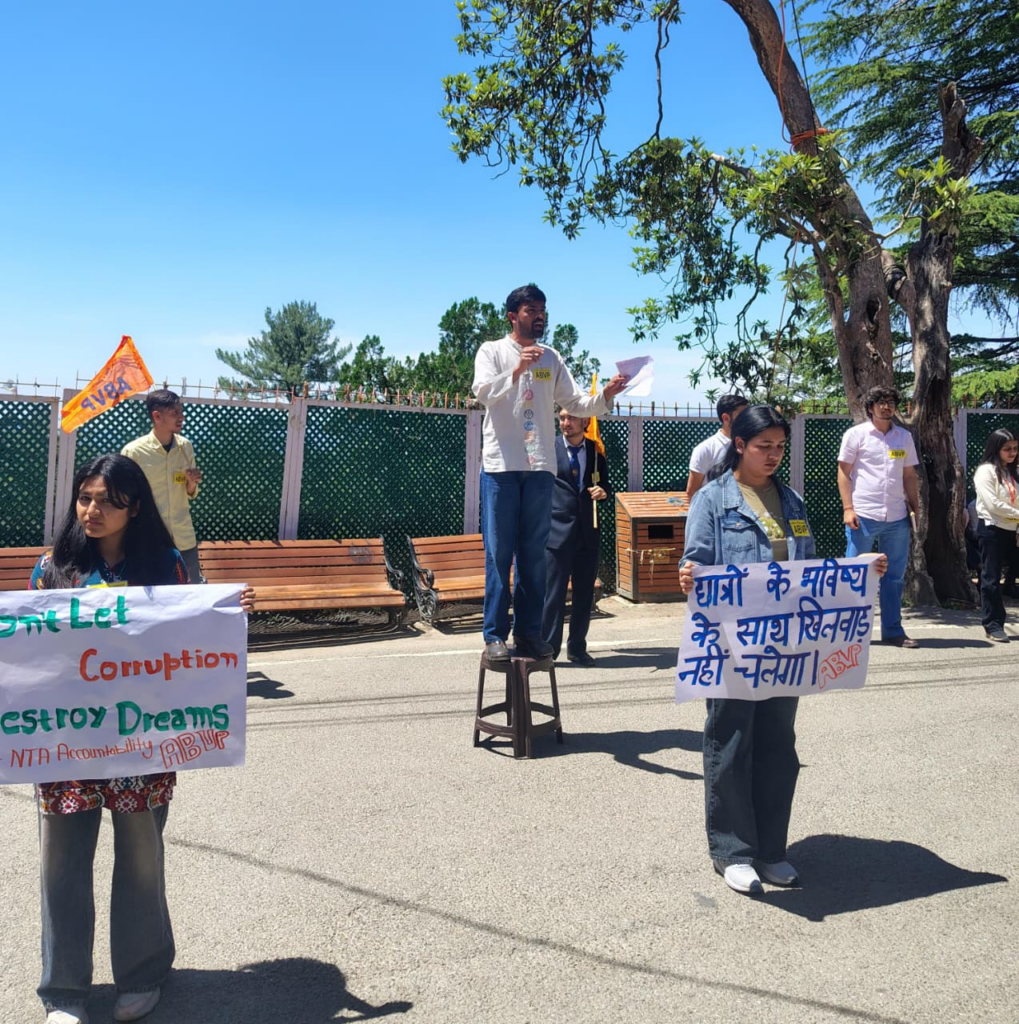 NEET-UG Paper Leak Protest in Shimla, ABVP Protest Details