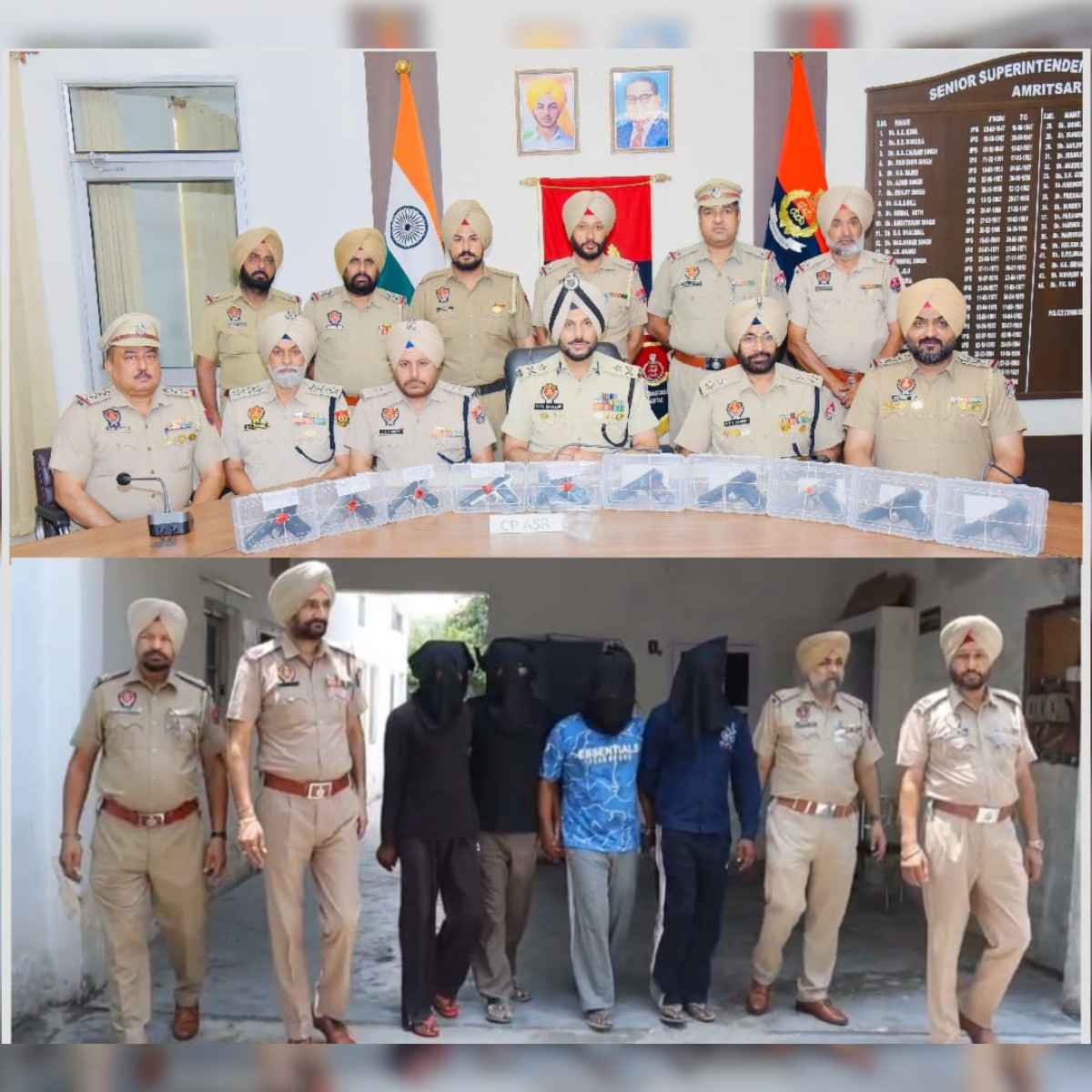 Arms Smuggling Bust Amritsar Police Arrest 4, Recover Guns