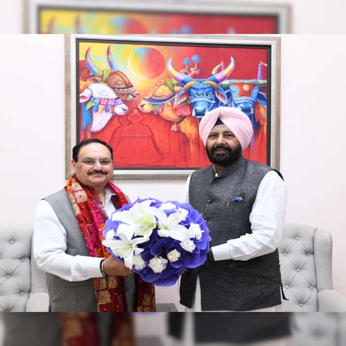 Major Healthcare Boost in Punjab Dhillon Meets Nadda