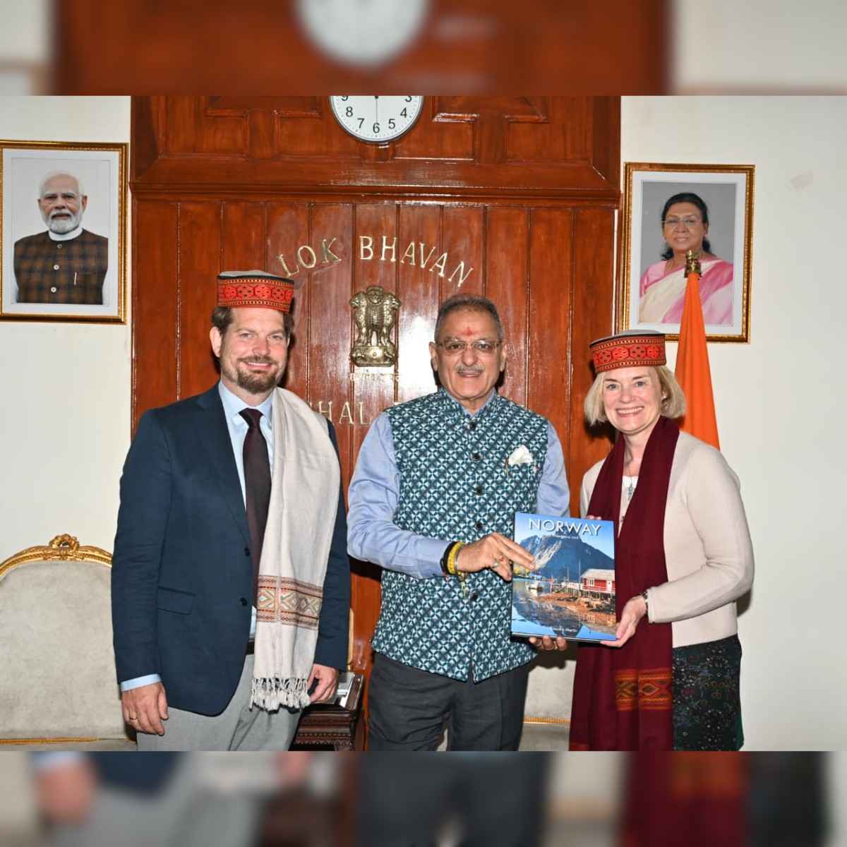 Norway Ambassador Meets Himachal Governor at Raj Bhavan