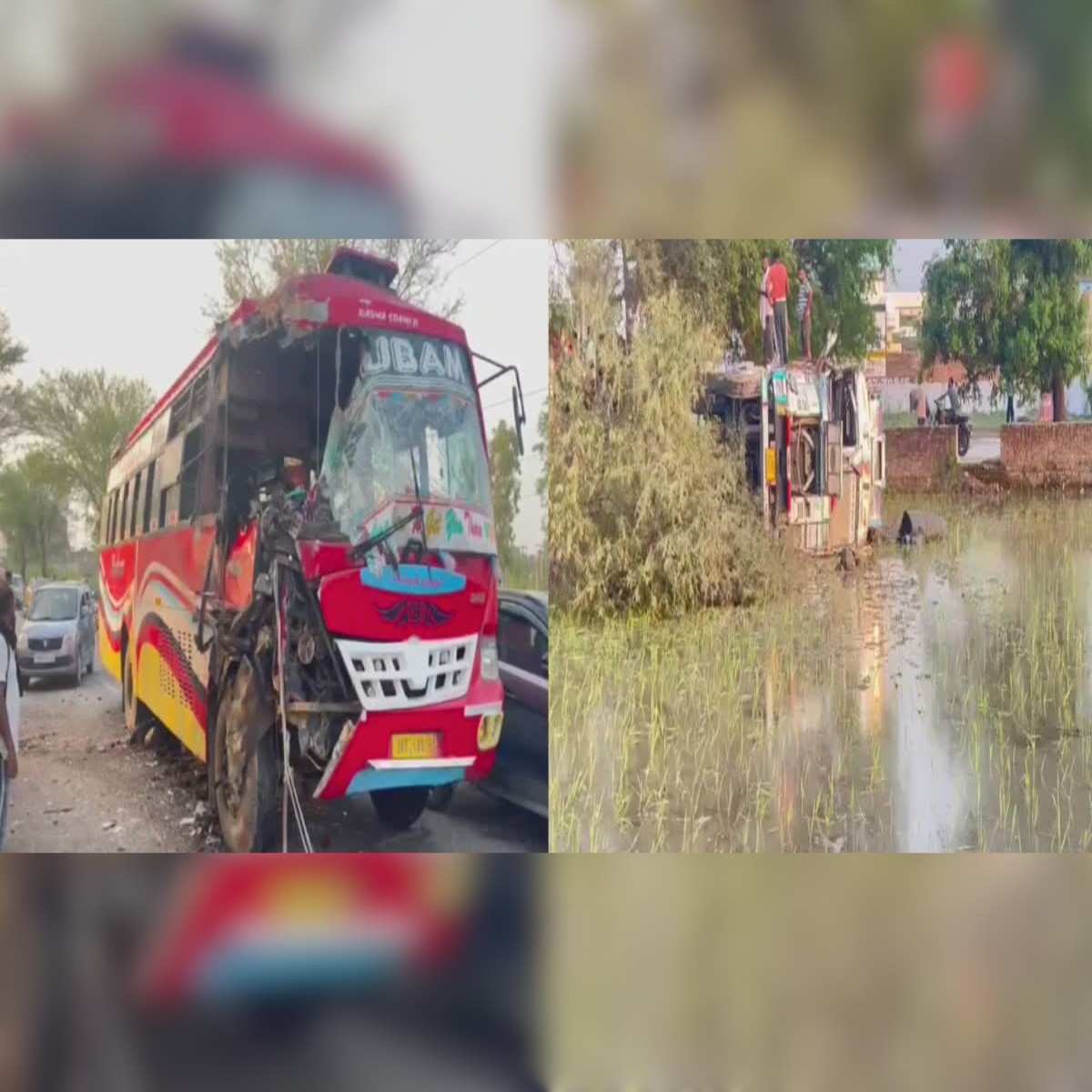 Pathankot Bus Truck Accident Injures Over a Dozen Passengers