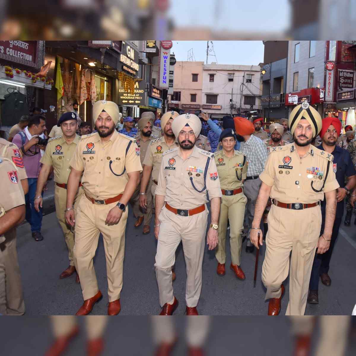 Police Holds Massive Flag March Across Amritsar City
