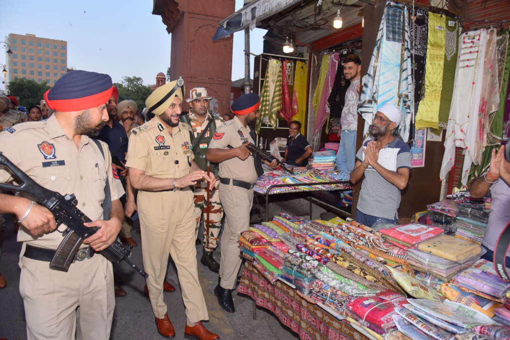 Police Holds Massive Flag March Across Amritsar City