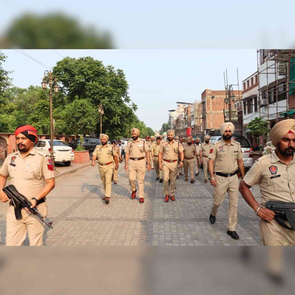 Amritsar Police Flag March Security Tightened