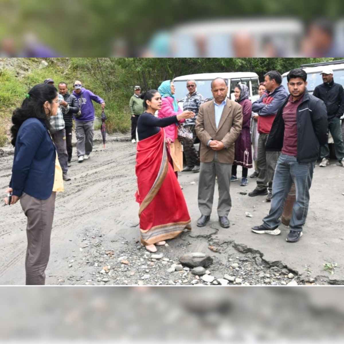 Jobrang Bridge Lahaul Spiti Inspection by DC Kiran Bhadana